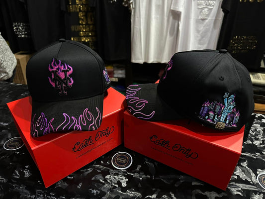 Gorra Cash Only New York In Flames Purple
