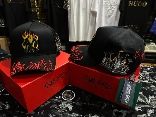 Gorra Cash Only New York In Flames Orange